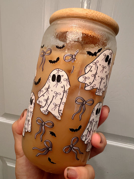 Spooky Ghost Bow Glass