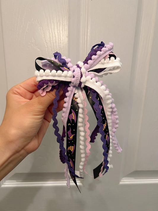 Purple Witch Hat Bow